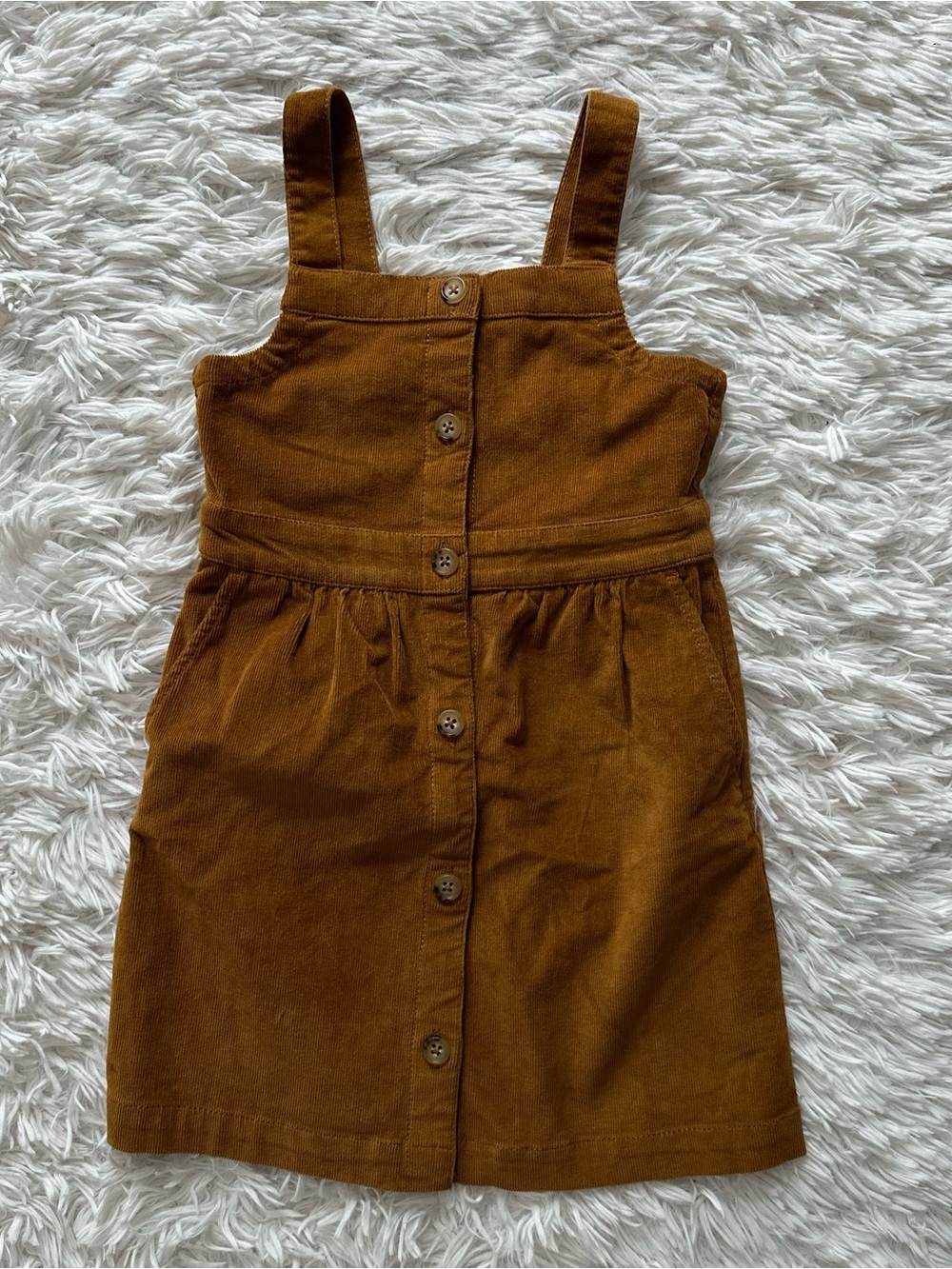J.Crew Crewcuts Girls Corduroy Jumper Dress Brown Pinafore Fall Size 5 NWT